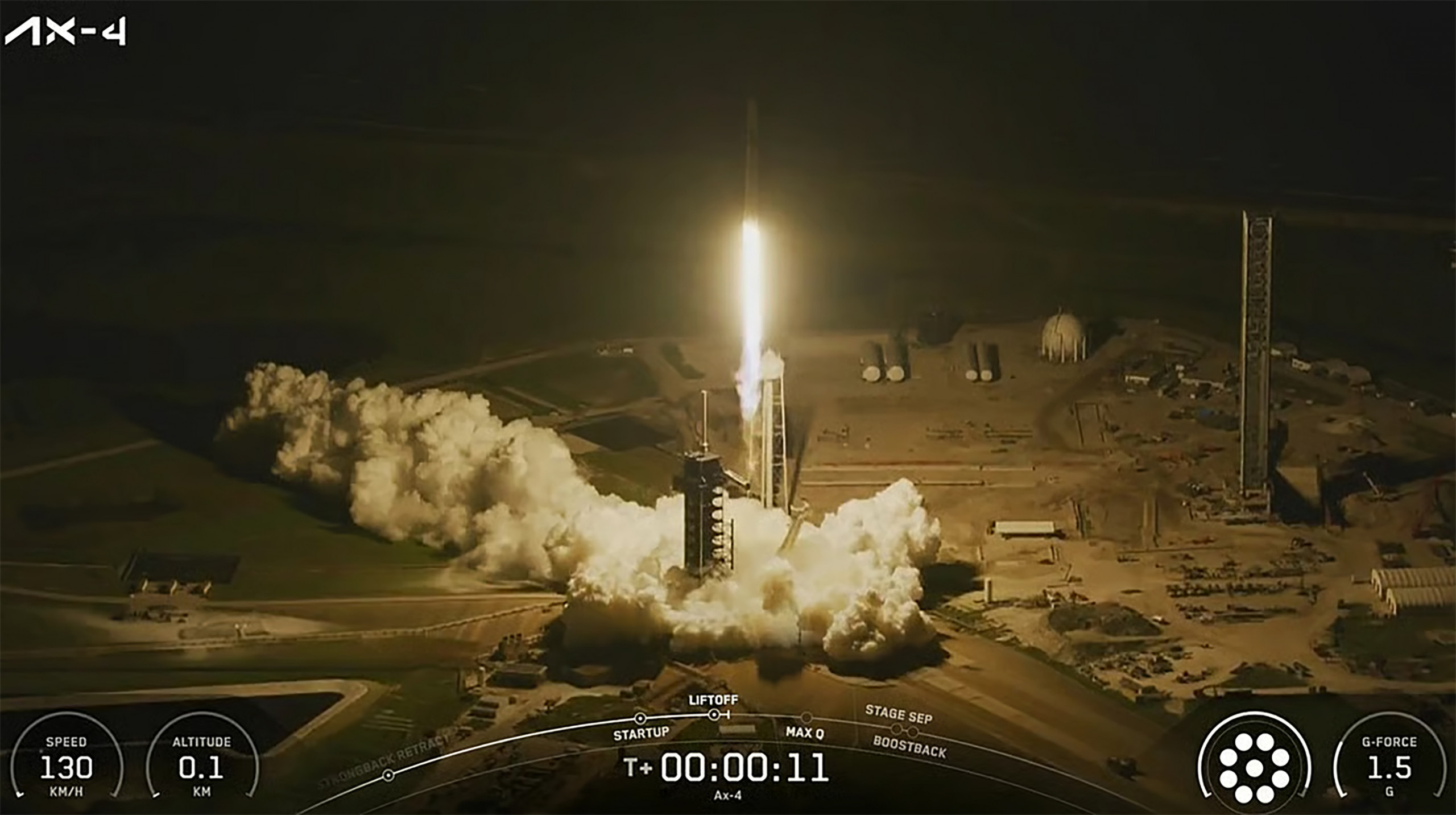 Foguete da SpaceX cria anel semelhante a uma nebulosa no céu