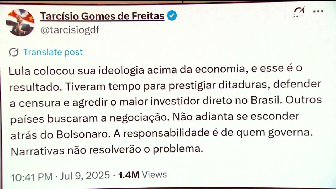 Haddad manda indireta a Tarcísio em discurso: ‘A gente não celebrava ataque estrangeiro ao Brasil’ | Política