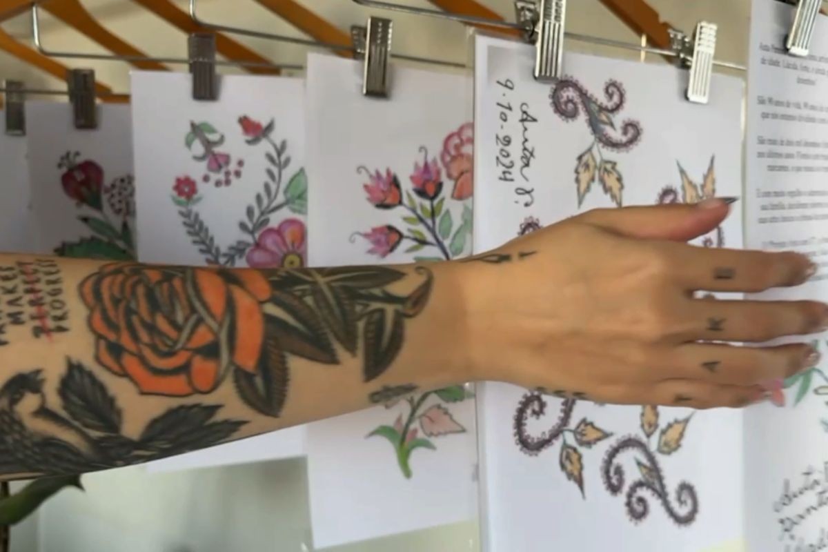 Idosa de 90 anos retoma paixão por desenhos, e neta disponibiliza obras da avó para tatuagens: ‘Poder eternizar isso é um sonho’ | Norte e Noroeste