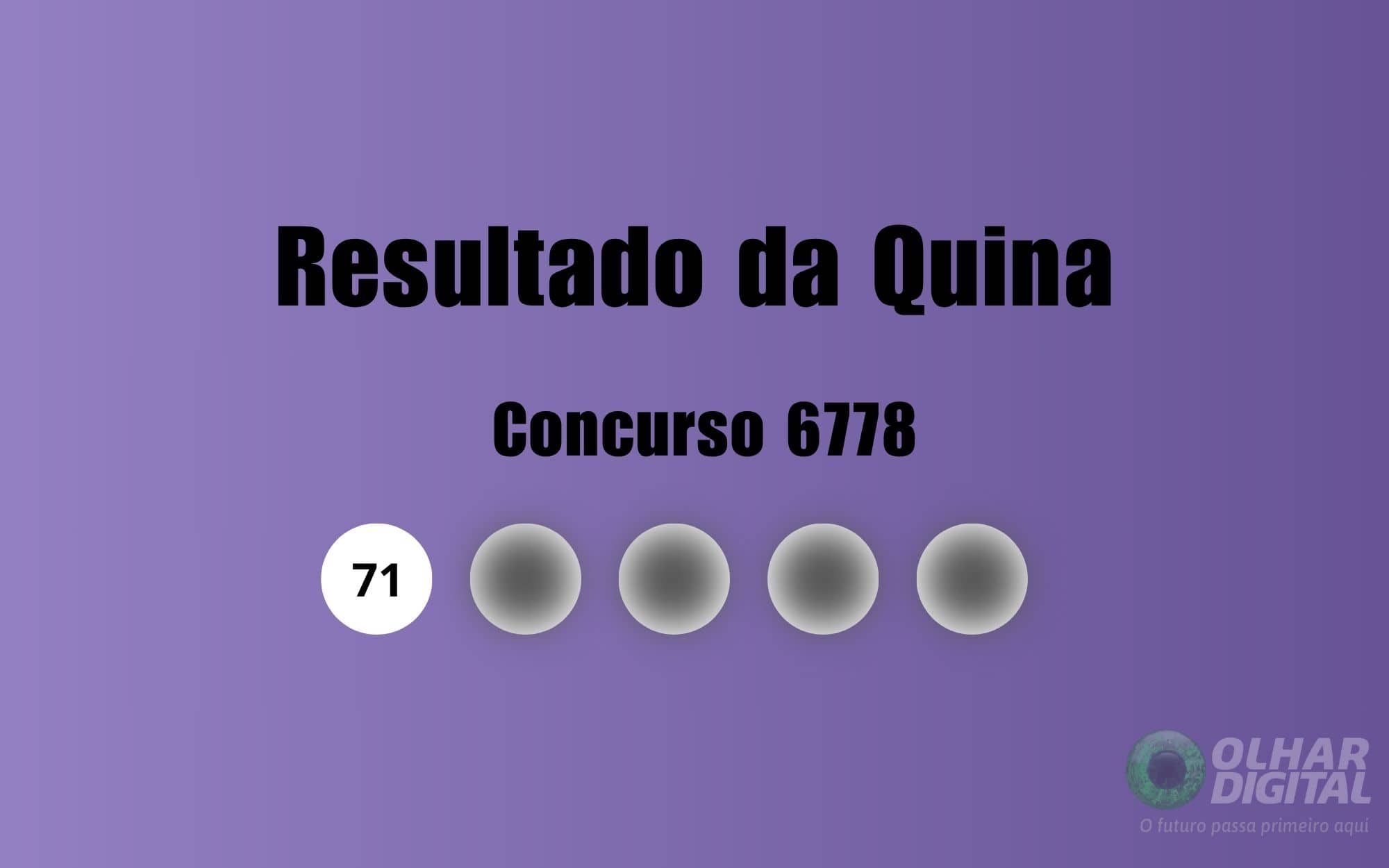 Quina 6778: veja resultado de hoje, sábado (19)